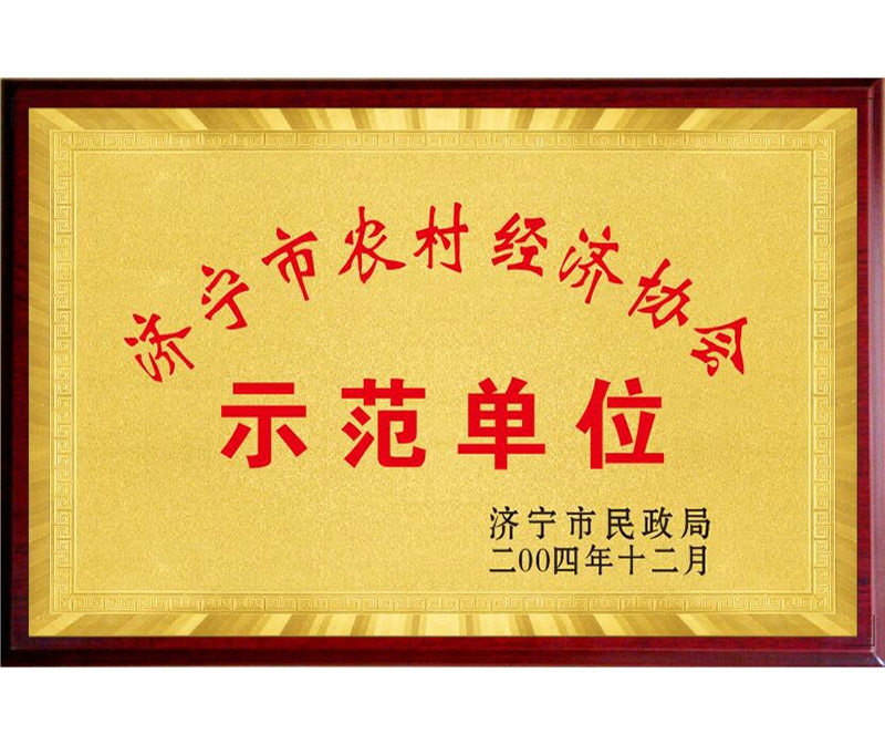 濟寧市農村經濟協會示范單位